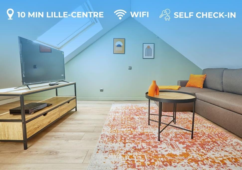 Elegant T3 A 5 Min De La Gare Lille-Flandres Apartment Mons-en-Baroeul Bagian luar foto